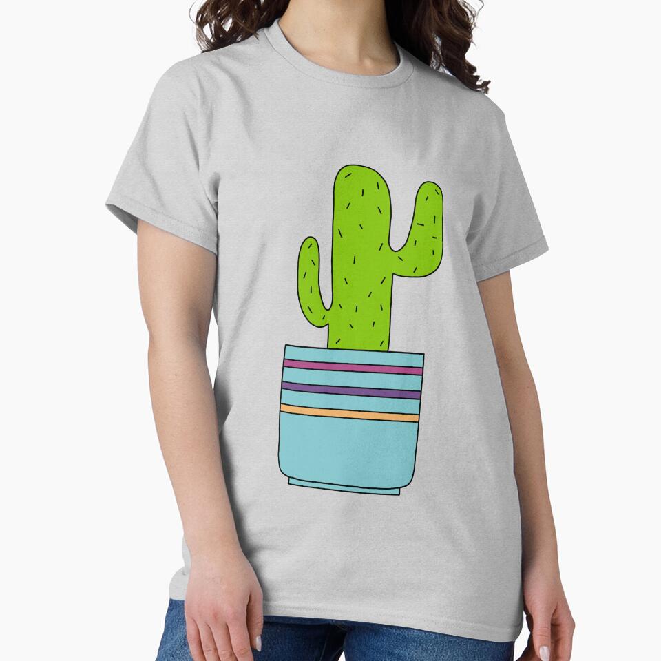 Cute Cactus Design #77: A Desert Cactus In A Pot by DreamCactus