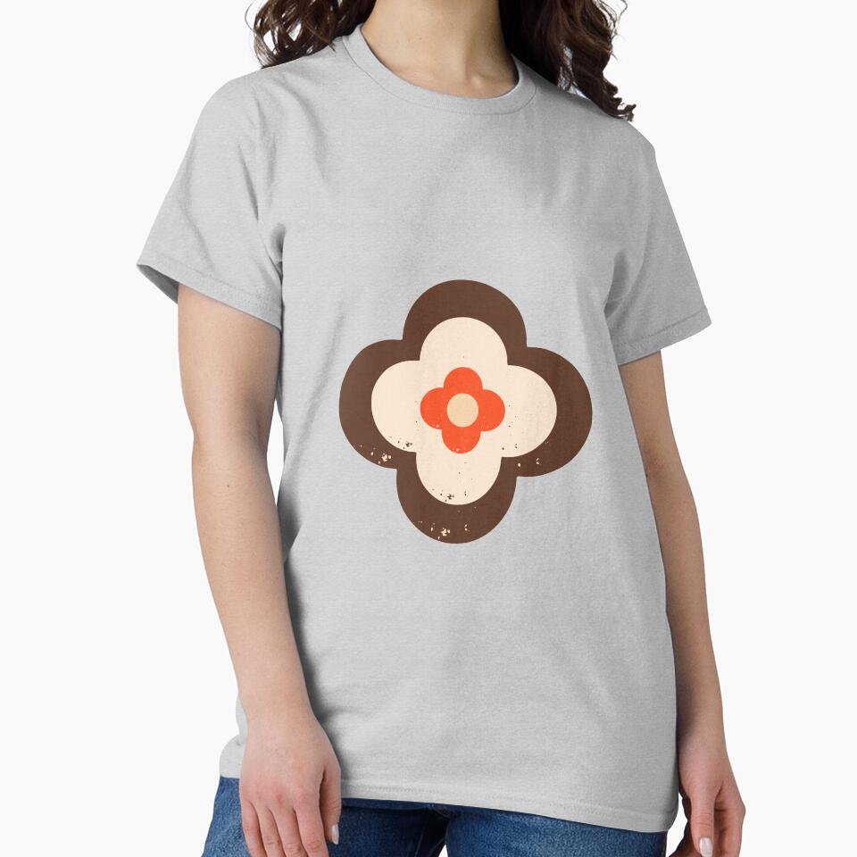 Mod 70s Floral Daisy Vanilla - Mid Century Floral by susycosta