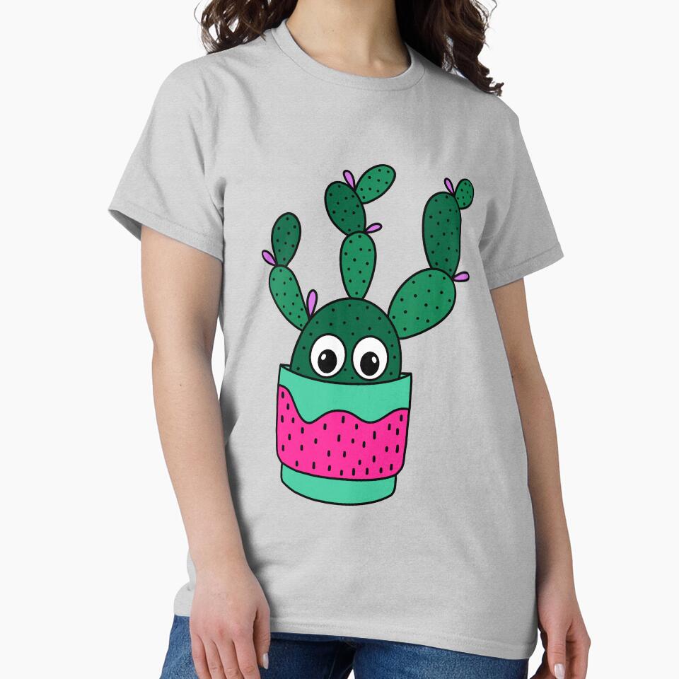 Cute Cactus Design #308: Bunny Ear Cactus In A Cute Pot by DreamCactus