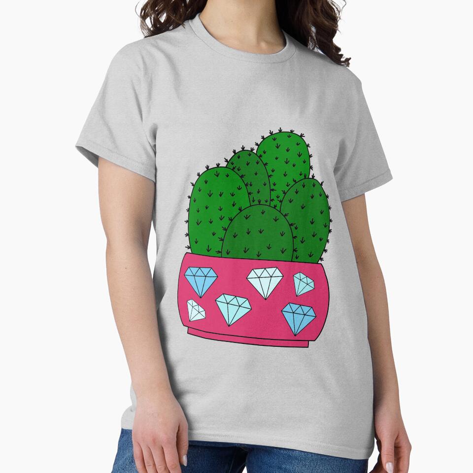 Cute Cactus Design #193: Cacti In Diamond Pot by DreamCactus