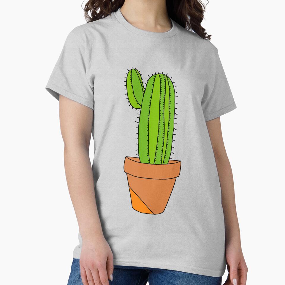 Cute Cactus Design #149: Saguaro Cactus In Terra-Cotta Pot by DreamCactus