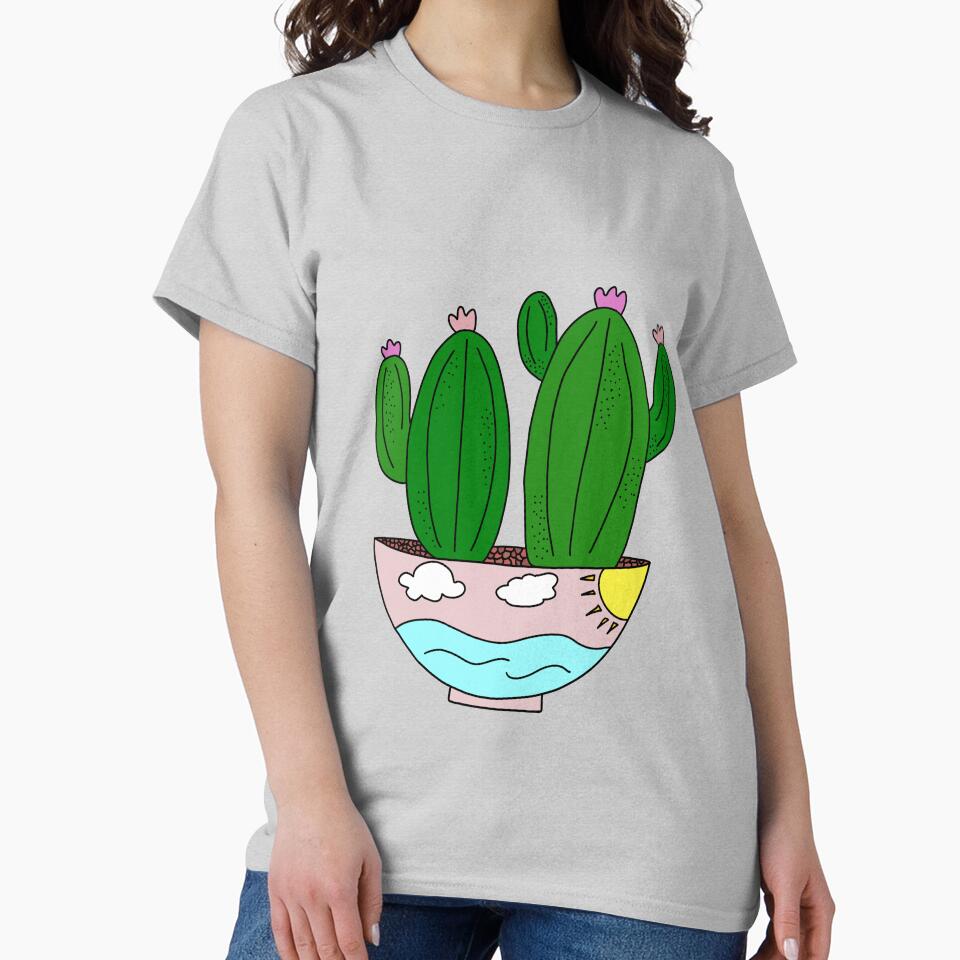 Cute Cactus Design #79: Sunny Cactus Ocean by DreamCactus