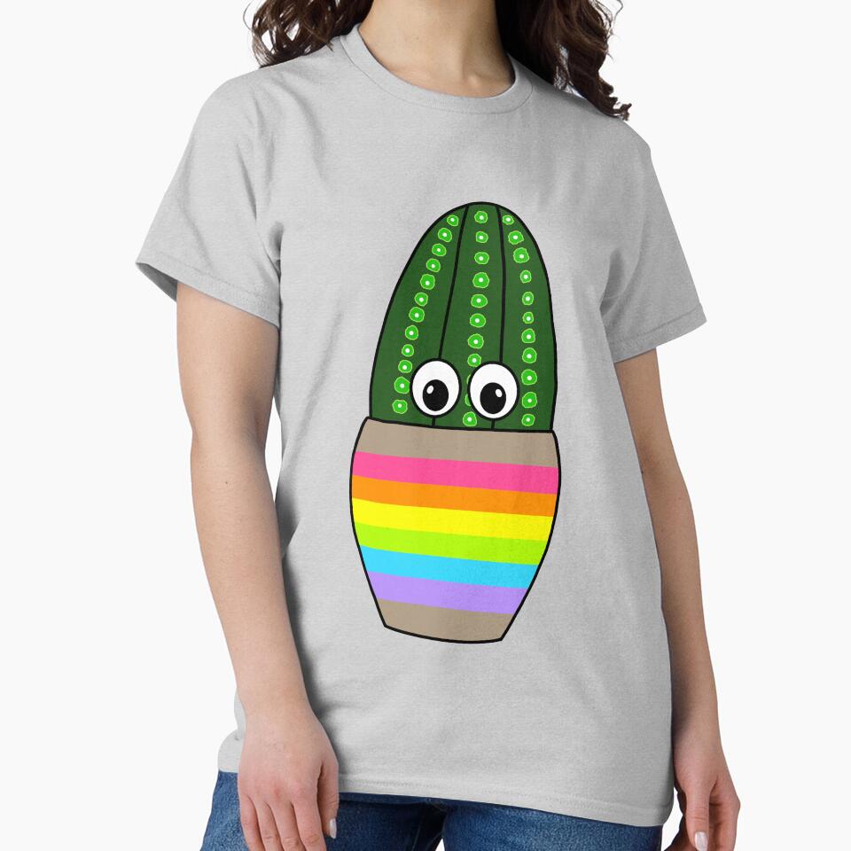 Cute Cactus Design #305: Tall Fuzzy Navel Cactus In Cute Jar by DreamCactus