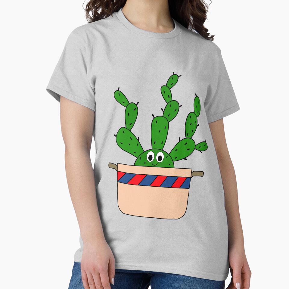 Cute Cactus Design #204: Beaver Tail Cactus In Old Pot by DreamCactus