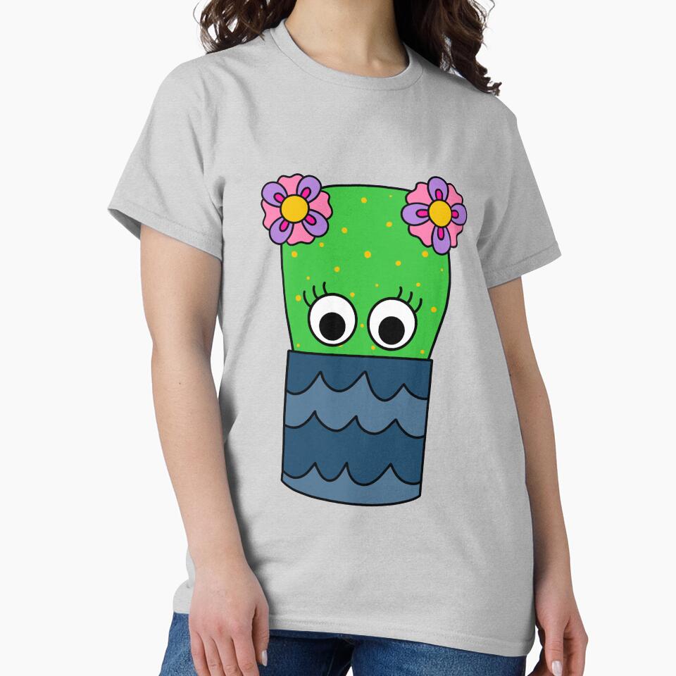 Cute Cactus Design #243: Pretty Cactus In Pot by DreamCactus