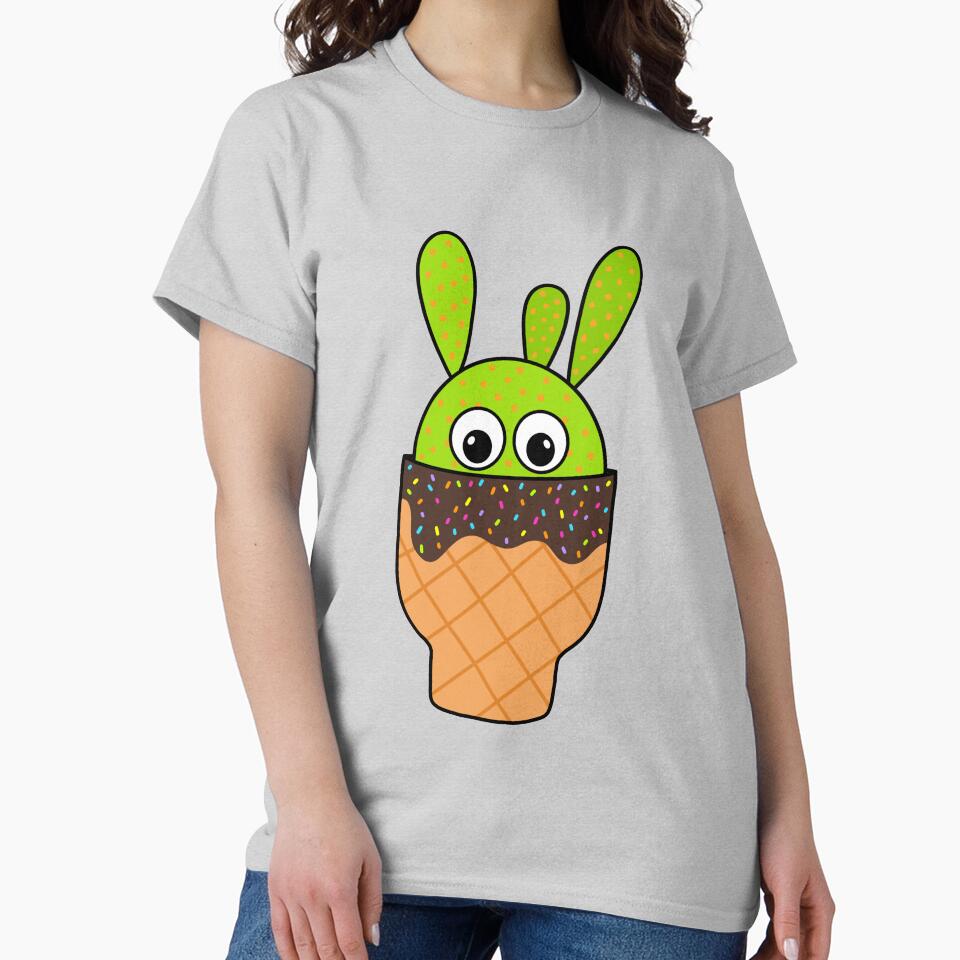 Cute Cactus Design #261: Beavers Tail Cactus In Ice Cream Cone Pot by DreamCactus