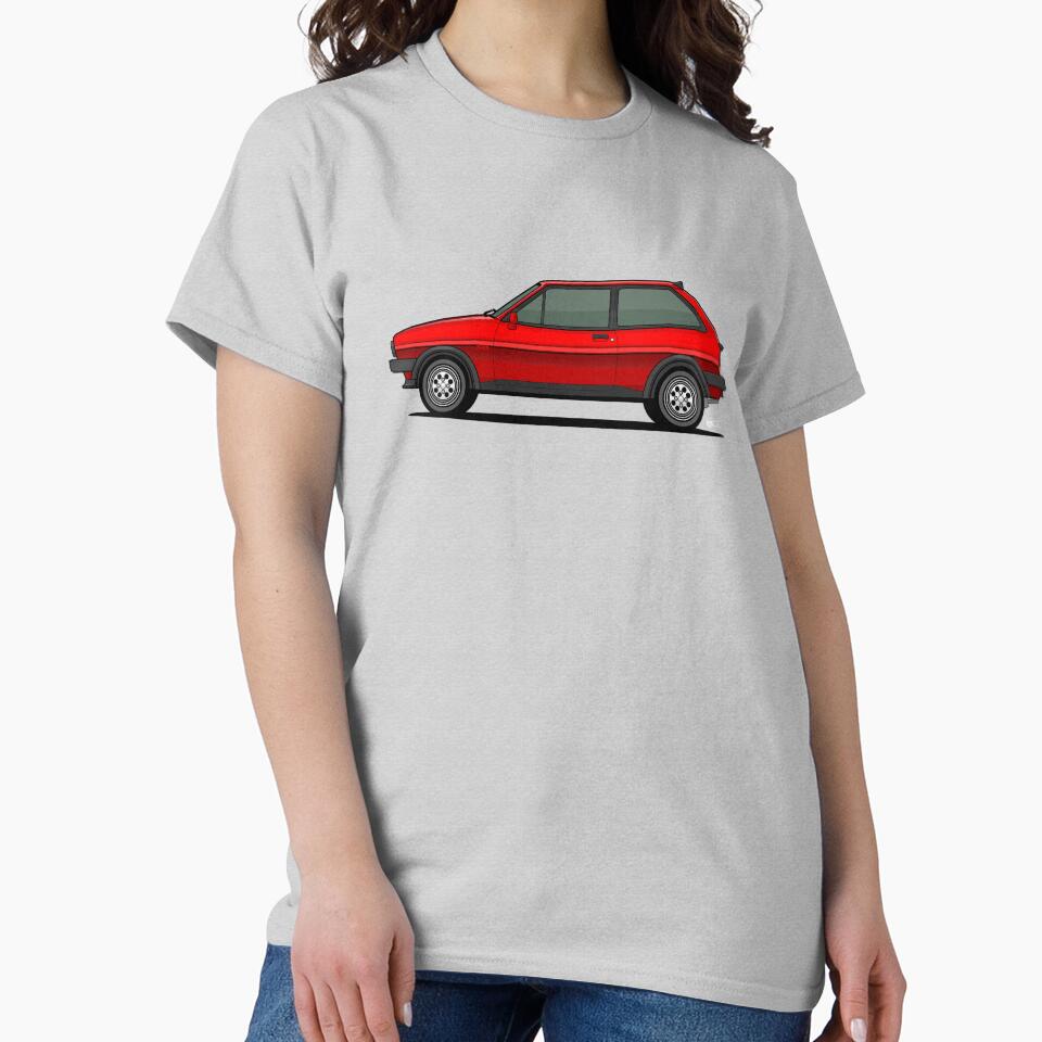 Ford Fiesta XR2 Individual drawing RED by RJWautographics