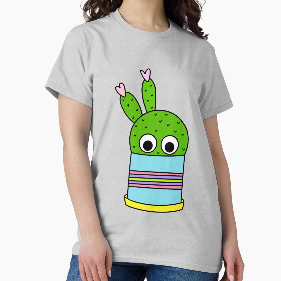Cute Cactus Design #210: Beaver Tail Cactus In Cute Pot by DreamCactus