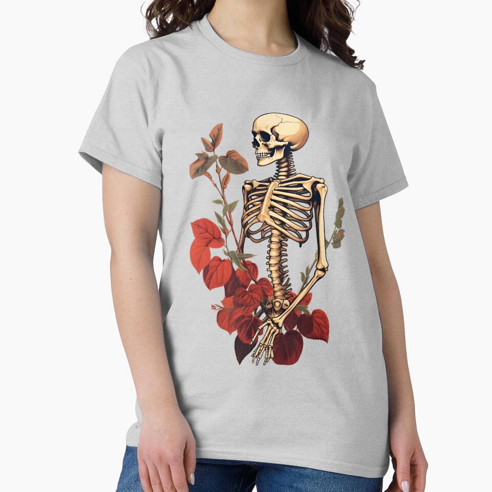 Botanical Bones with Red Blooms by Maxxionn