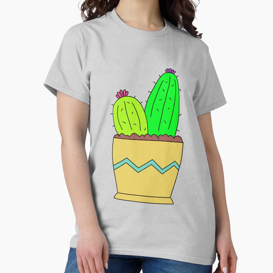 Cute Cactus Design #78: 2 Cacti Enjoying The Soil by DreamCactus