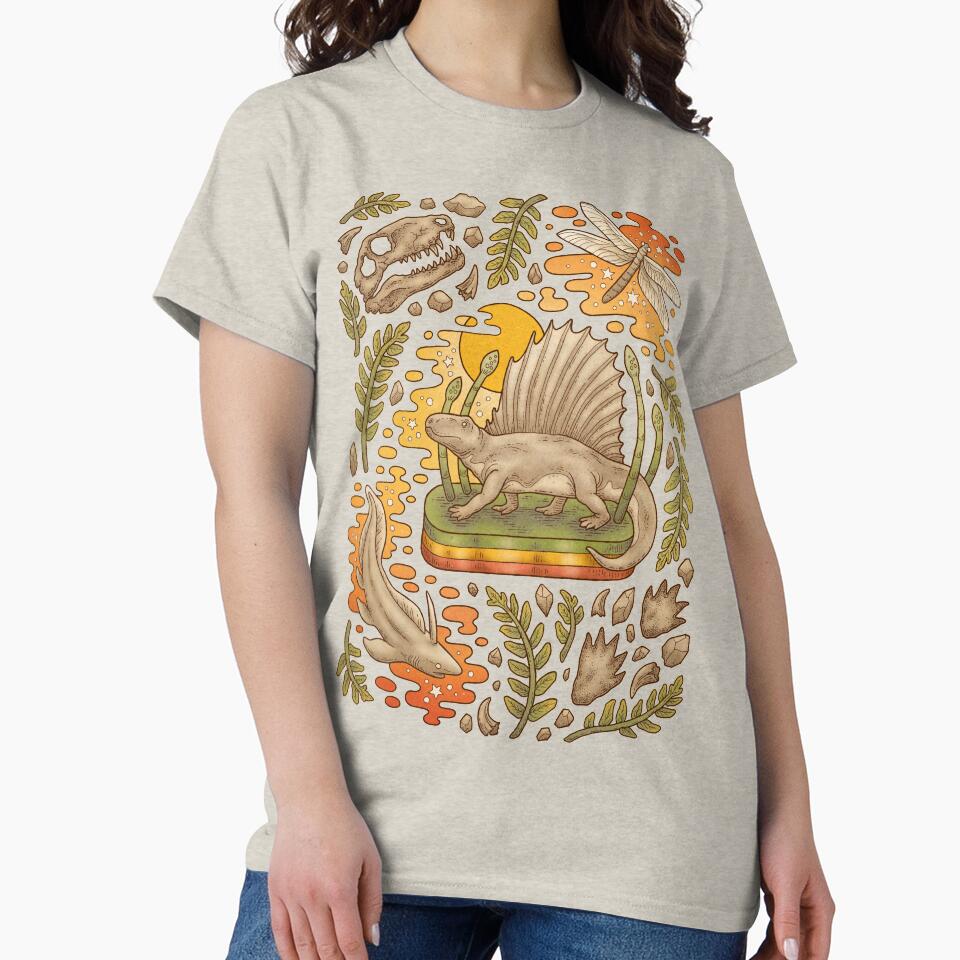 Daydream Dimetrodon | Natural History Art | Permian Prehistoric Life by OMEGAFAUNA