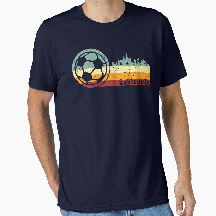 Barcelona Soccer - Vintage Retro by Whimsical  Thinker
