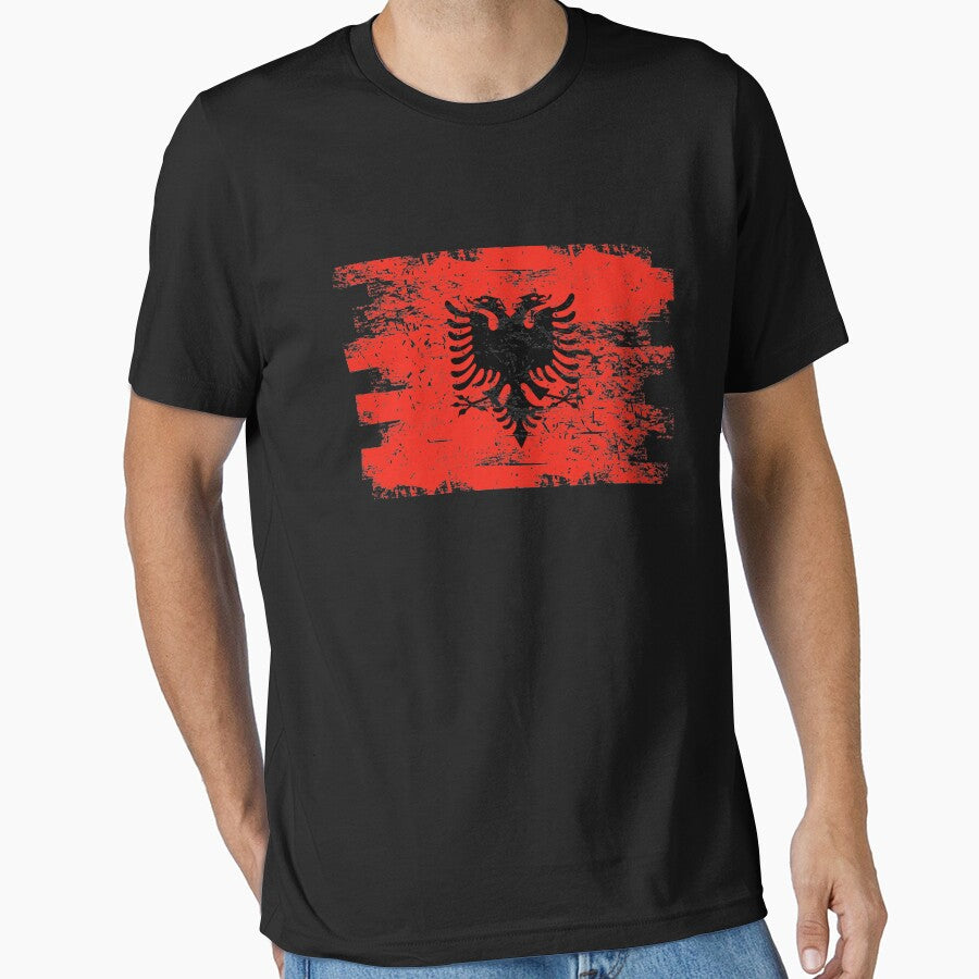 Albania Gift Country Flag Patriotic Travel Shirt Europe Light by threadsmonkey