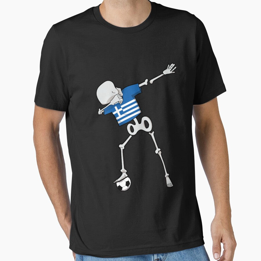 Dabbing Soccer Football Skeleton Greece by melsens