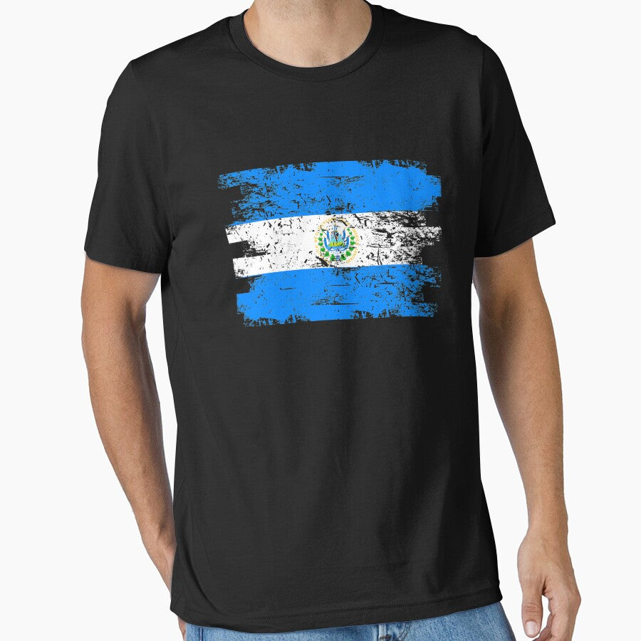 El Salvador Flag Gift Country Patriotic Travel Shirt Americas Light by threadsmonkey