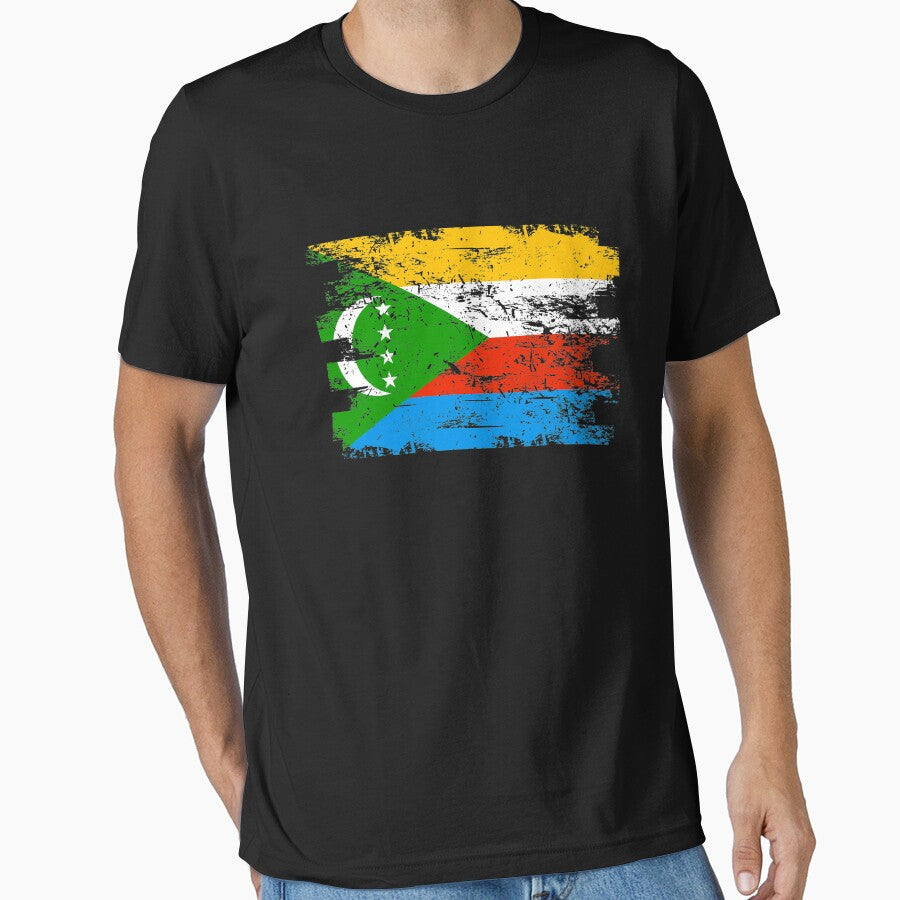 Comoros Shirt Gift Country Flag Patriotic Travel Africa Light by threadsmonkey