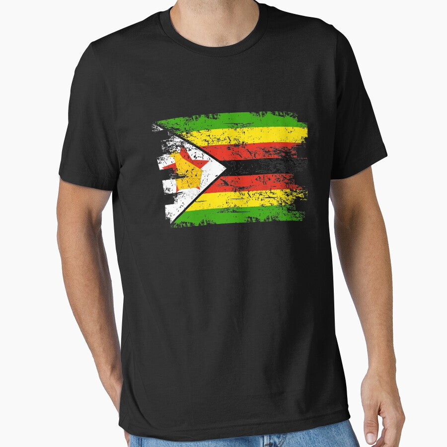 Zimbabwe Shirt Gift Country Flag Patriotic Travel Africa Light by threadsmonkey
