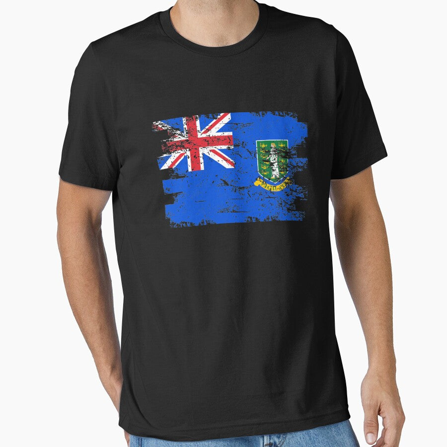British Virgin Islands Flag Gift Country Patriotic Travel Shirt Americas Light by threadsmonkey