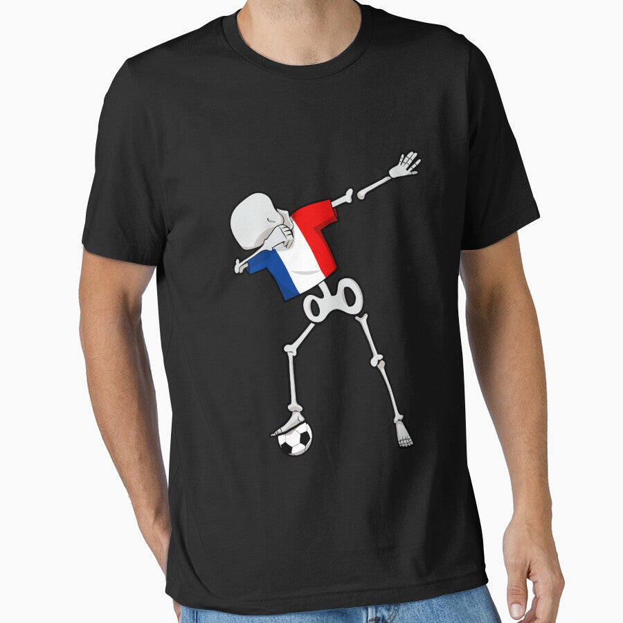 Dabbing Soccer Football Skeleton France by melsens
