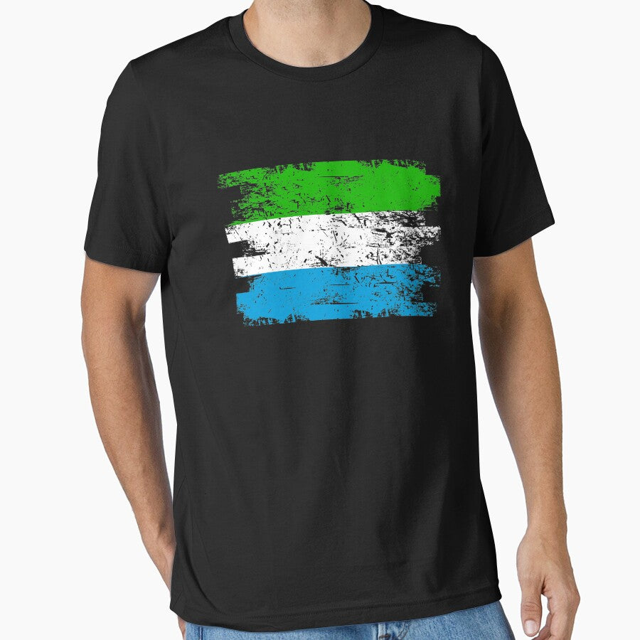 Sierra Leone Shirt Gift Country Flag Patriotic Travel Africa Light by threadsmonkey