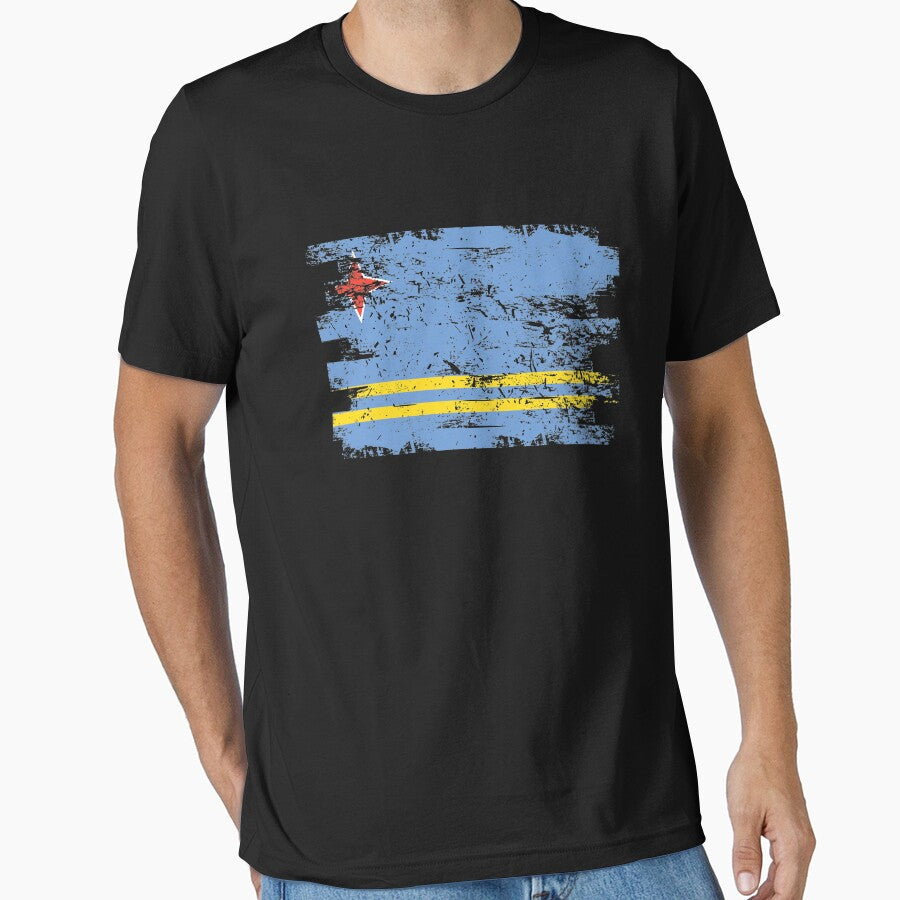Aruba Flag Gift Country Patriotic Travel Shirt Americas Light by threadsmonkey