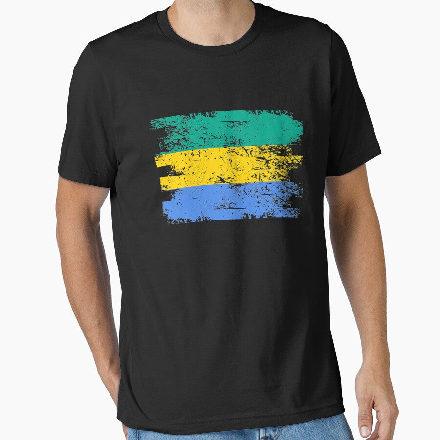 Gabon Shirt Gift Country Flag Patriotic Travel Africa Light by threadsmonkey