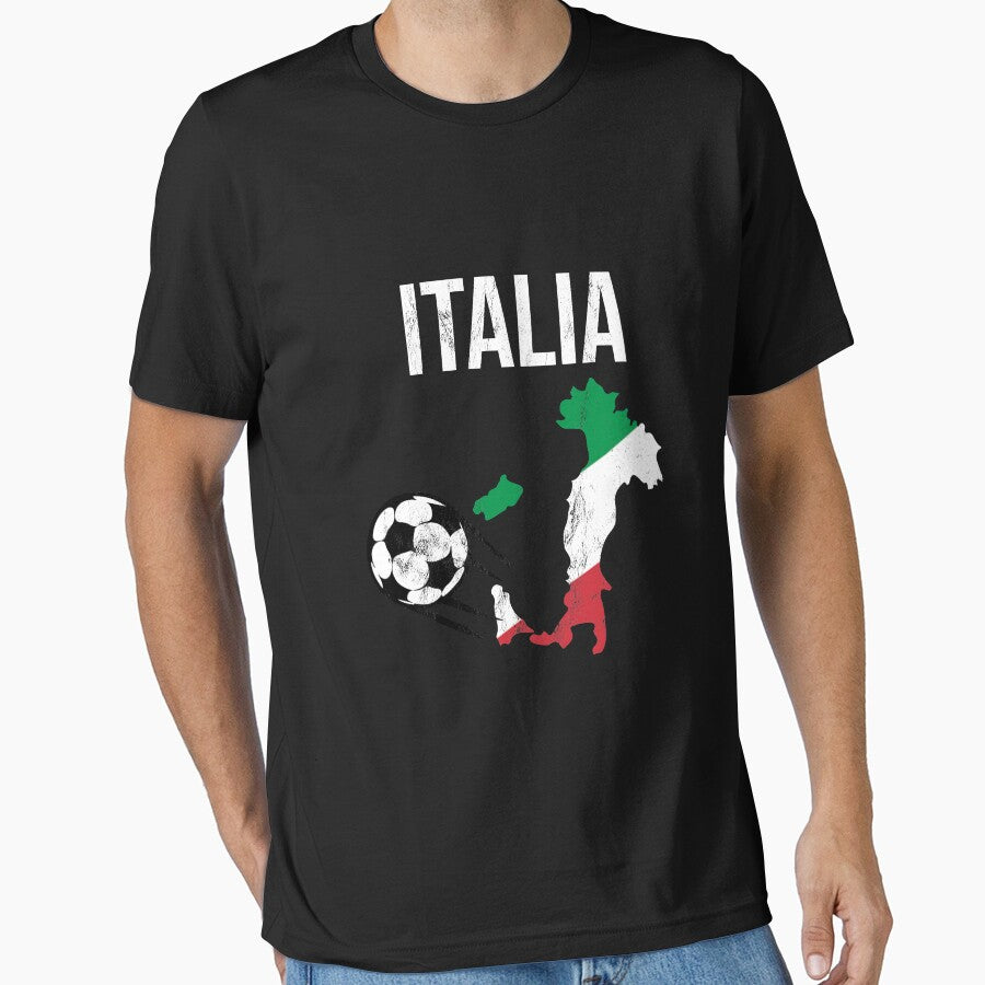 Italia Forza Azzurri - Italian Football Soccer Tee by noirty