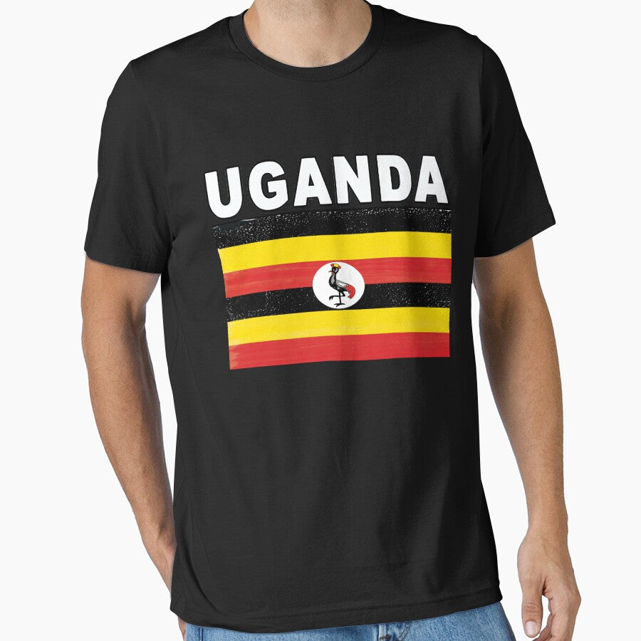 Uganda Distressed Flag Soccer Design by merchhost