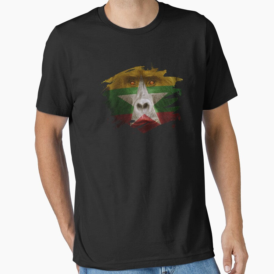 Myanmar Gorilla Flag by ockshirts