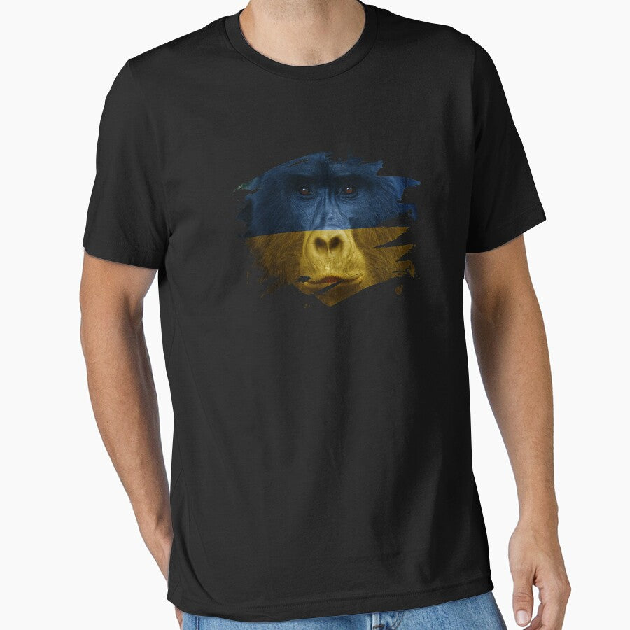 Ukraine Gorilla Flag by ockshirts