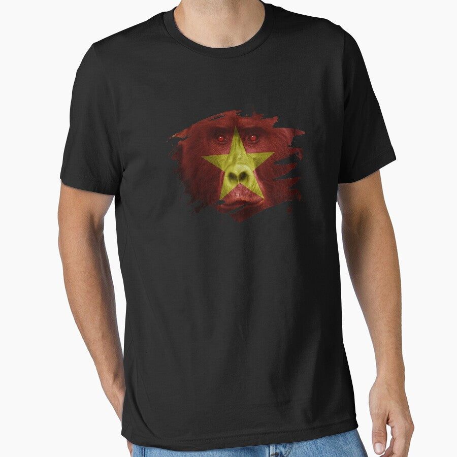 Vietnam Flag Gorilla Flag by ockshirts