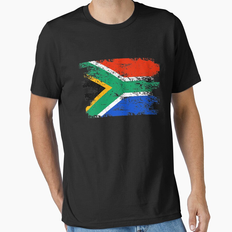 South Africa Shirt Gift Country Flag Patriotic Travel Africa Light by threadsmonkey