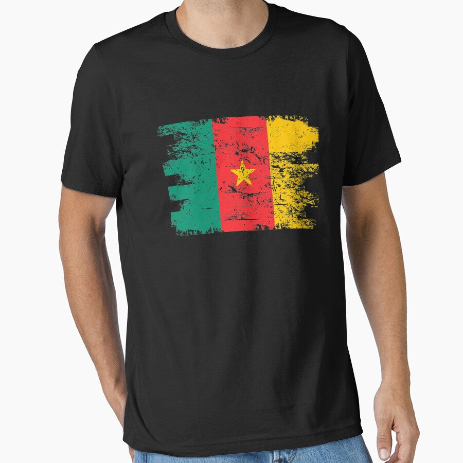 Cameroon Shirt Gift Country Flag Patriotic Travel Africa Light by threadsmonkey