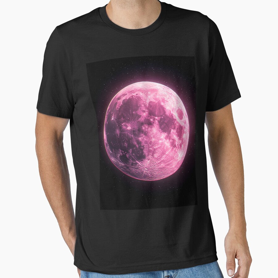 Nice Gift for Moon Lovers Pink Full Moon by KrisArtZone