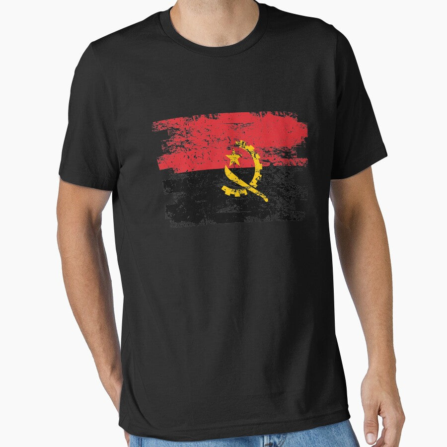 Angola Shirt Gift Country Flag Patriotic Travel Africa Light by threadsmonkey