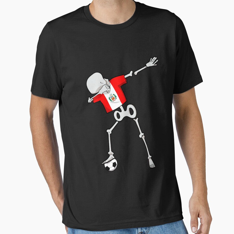 Dabbing Soccer Football Skeleton Peru by melsens
