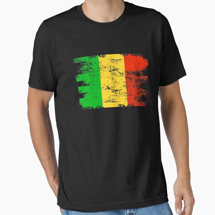 Mali Shirt Gift Country Flag Patriotic Travel Africa Light by threadsmonkey