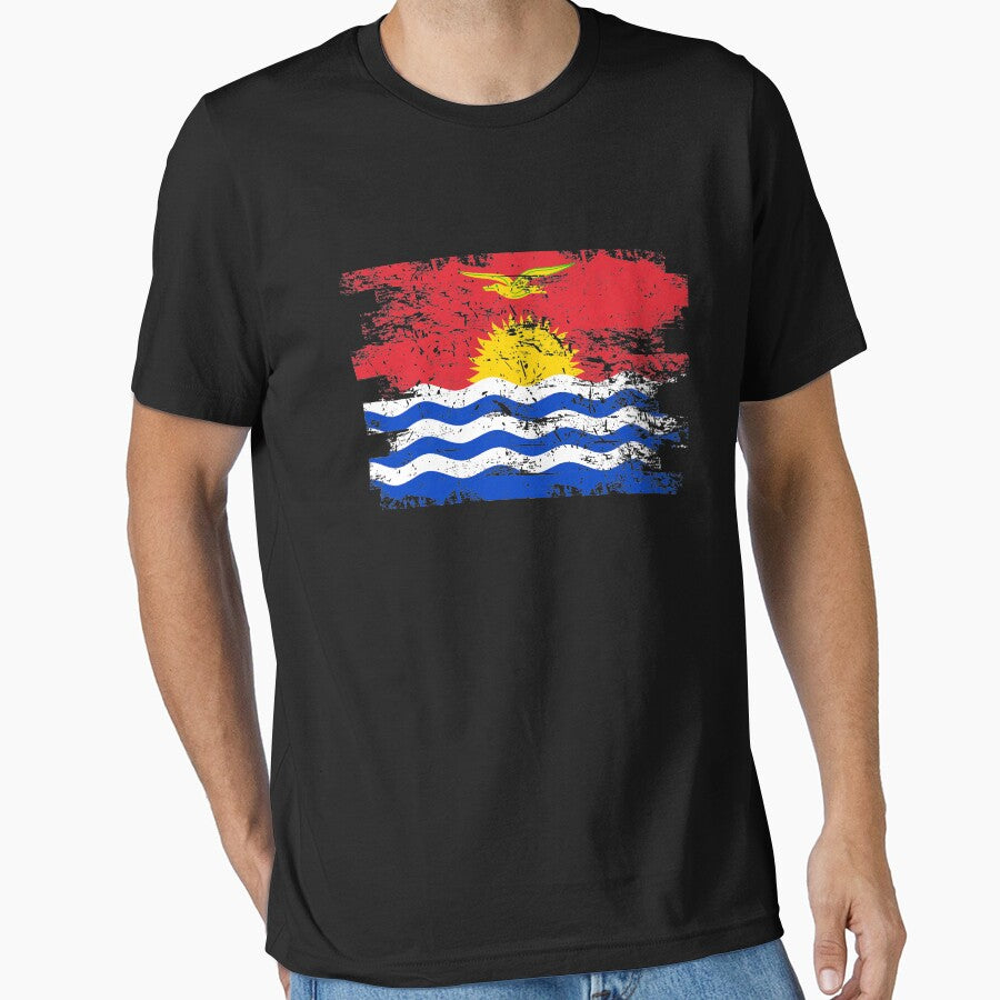 Kiribati Shirt Gift Country Flag Patriotic Travel Oceania Light by threadsmonkey