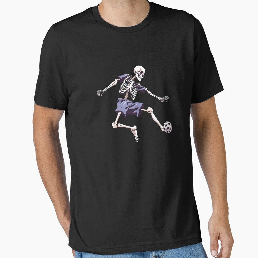 Skeleton Soccer T Shirt - Soccer T Shirt - Halloween T Shirt - Funny Skeleton T Shirt by PowerKanjiFit