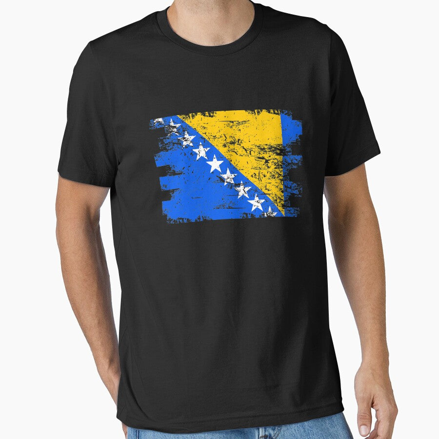 Bosnia Herzegovina Gift Country Flag Patriotic Travel Shirt Europe Light by threadsmonkey