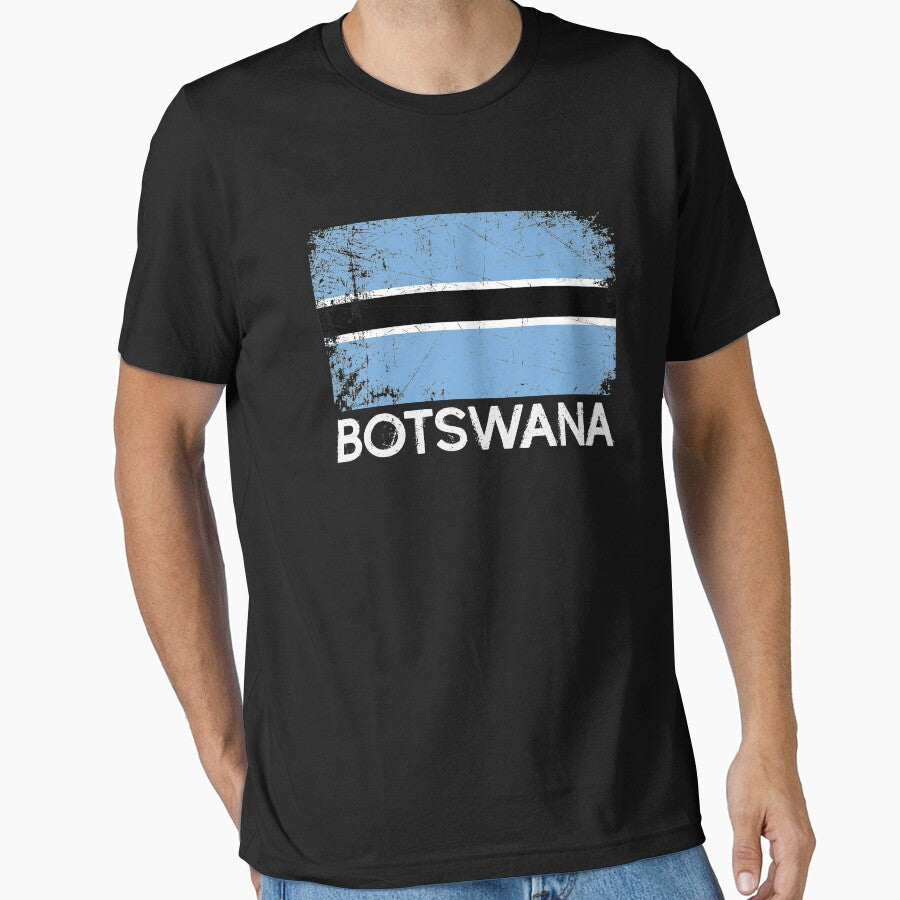 Botswanan Flag Design | Vintage Made In Botswana Gift by melsens