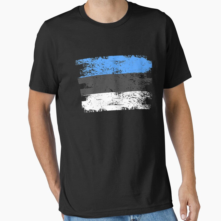 Estonia Gift Country Flag Patriotic Travel Shirt Europe Light by threadsmonkey