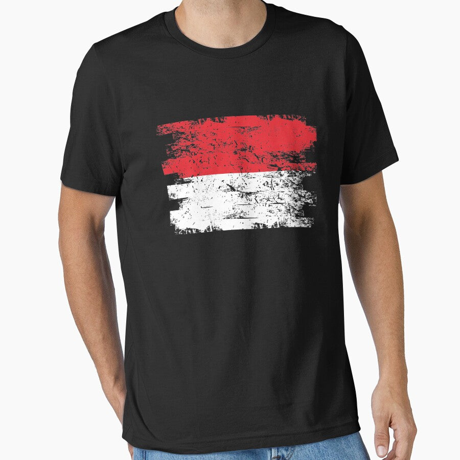 Indonesia Shirt Gift Country Flag Patriotic Travel Asia Light by threadsmonkey