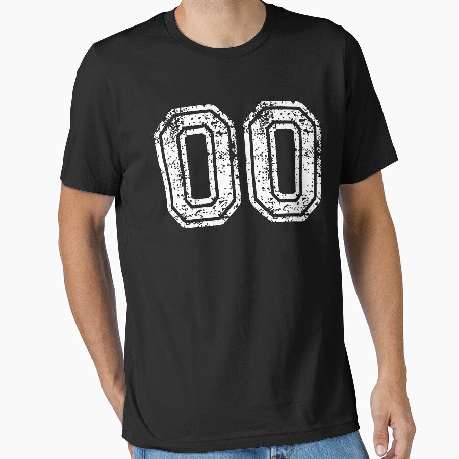 Sport Team Jersey 00 T Shirt Football Soccer Baseball Hockey Double Basketball Double Zero oo OO Number by arcadetoystore