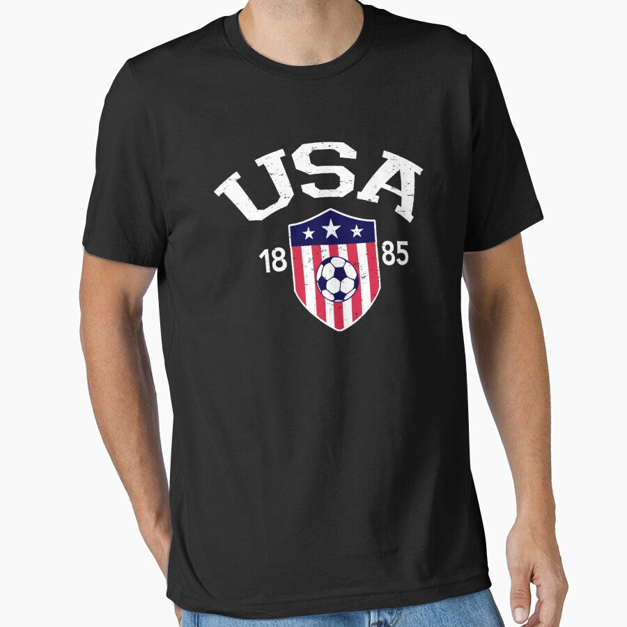 Vintage USA Soccer T Shirt by Blue-Rechard