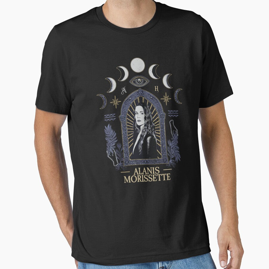 Alanis Morissette Celestial Arch Moon Phase Graphic by Evaevonechi