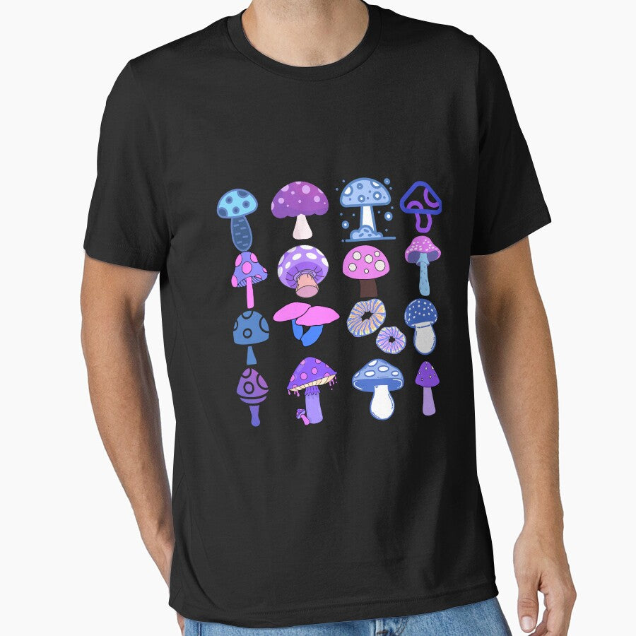 Cute Purple and Blue Mushroom Pattern by SEVENPRINTS