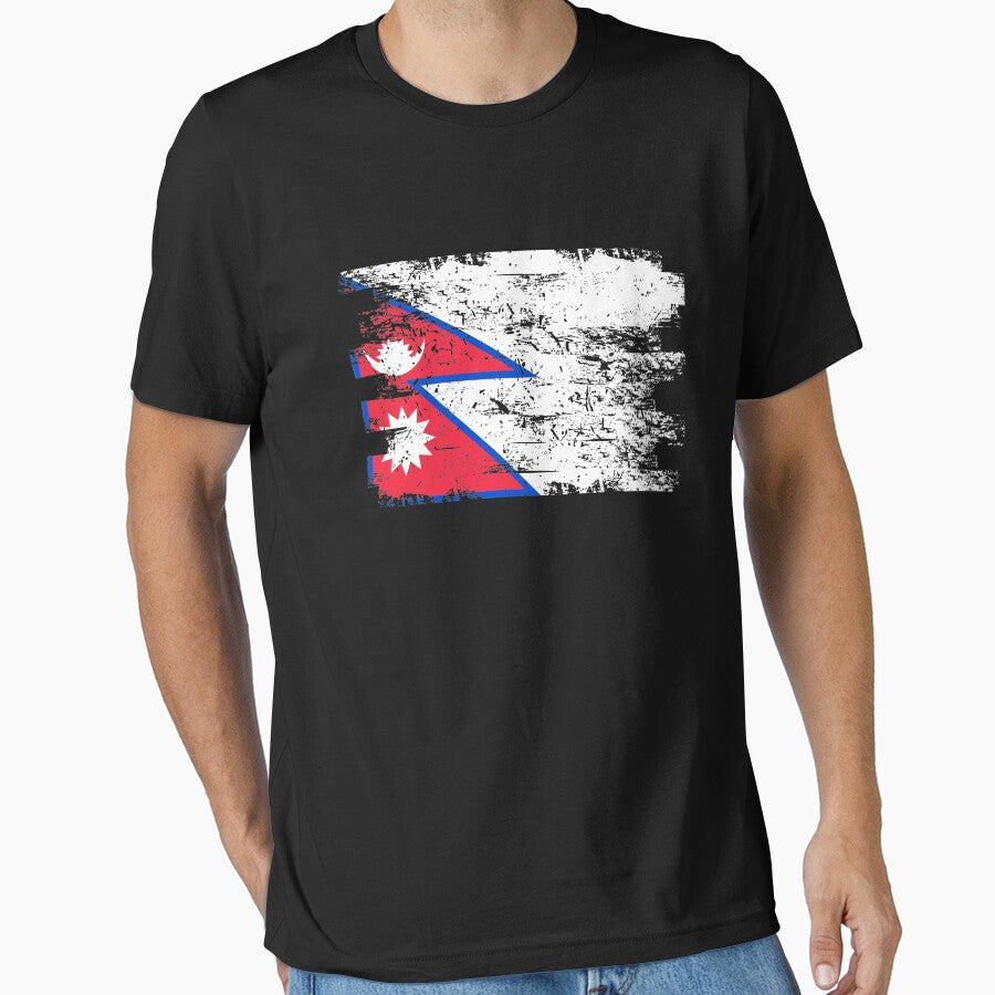 Nepal Shirt Gift Country Flag Patriotic Travel Asia Light by threadsmonkey