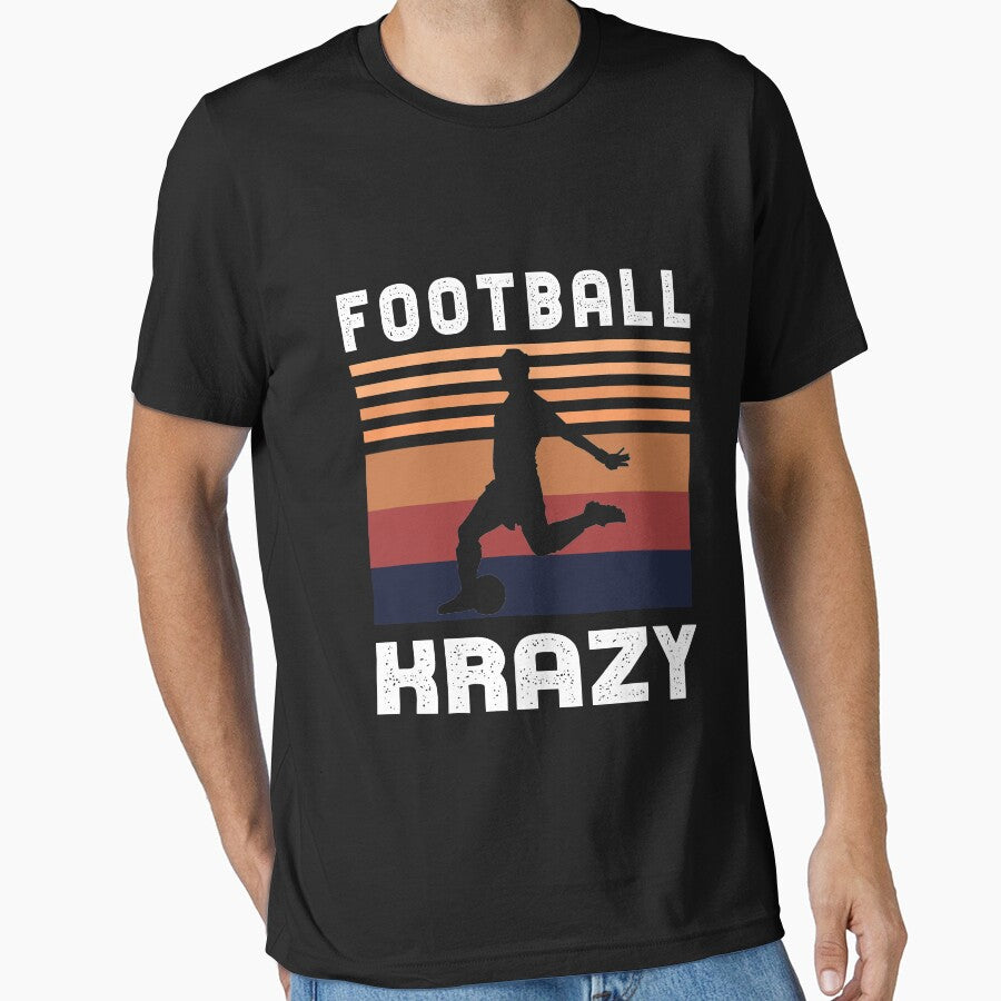 Football Krazy Female Soccer Player  Retro Sunset Grunge by MimsTees