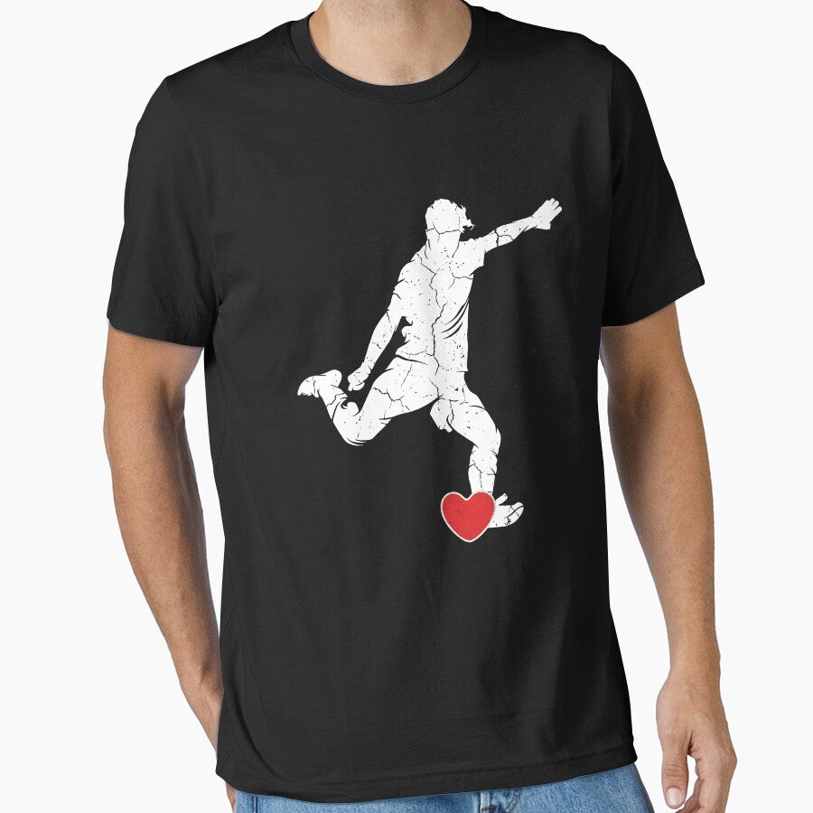 Soccer Player Kicking Heart – Grunge Style by LashondaGreen89